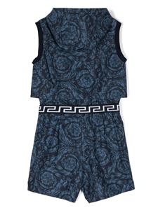 Versace Kids Playsuit met barokprint - Blauw