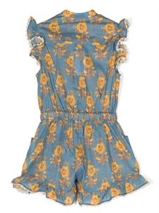 ZIMMERMANN Kids Chambray romper met franje - Blauw