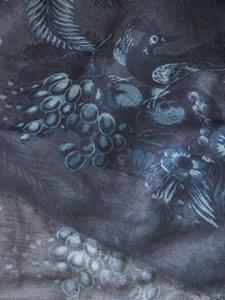 ETRO Semi-doorzichtige sjaal met print - Blauw