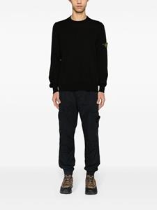 stoneisland Stone Island Katoenen trui met Compass-logopatch - Zwart