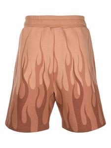 visionofsuper Vision Of Super Shorts met vlammenprint - Bruin