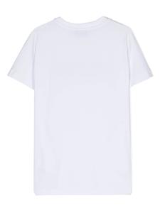 moschinokids Moschino Kids T-shirtjurk met logoprint - Wit