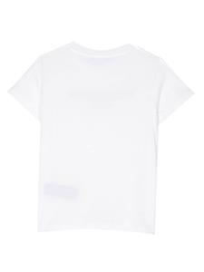 balmainkids Balmain Kids T-shirt met geborduurd logo - Wit