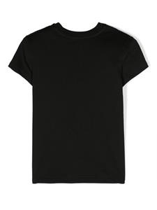 balmainkids Balmain Kids T-shirt met logo van stras - Zwart