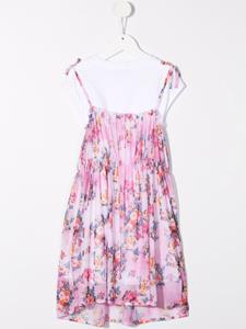 msgmkids MSGM Kids T-shirtjurk met bloemenprint - Wit