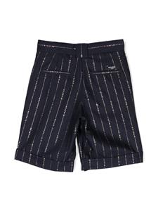 balmainkids Balmain Kids Shorts met logoprint - Blauw