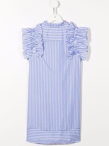 msgmkids MSGM Kids Gestreepte blousejurk - Blauw