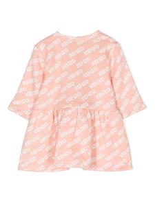 kenzokids Kenzo Kids Mini-jurk met logoprint - Roze