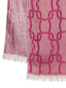 Agnona Sjaal met monogram jacquard - Roze