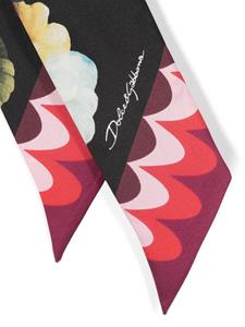 dolce&gabbana Dolce & Gabbana Zijden sjaal met bloemenprint - Zwart