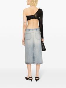 Courrèges D-Rings denim midi-rok - Blauw