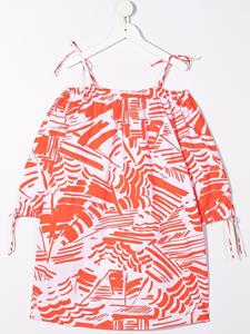 MSGM Kids Jurk met print - Rood