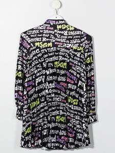 msgmkids MSGM Kids Jurk met print - Zwart