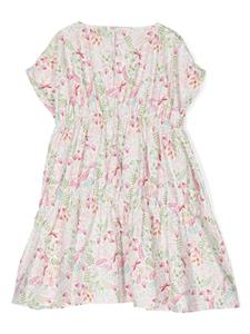 ilgufo Il Gufo Katoenen jurk met bloemenprint - Wit