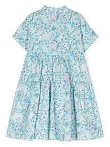 ilgufo Il Gufo Gelaagde blousejurk met bloemenprint - Blauw
