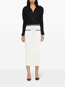 alessandrarich Alessandra Rich Kabelgebreide midi-rok - Wit