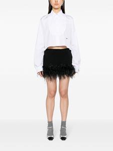 miumiu Miu Miu Mini-rok met veren afwerking - Zwart