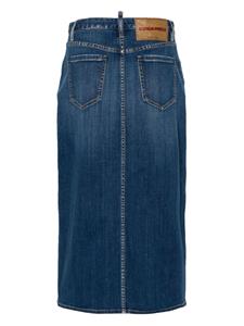 DSQUARED2 Denim midi-rok - Zwart