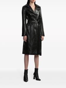 helmutlang Helmut Lang notched-lapels leather coat - Rood