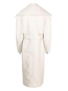 Nanushka Marielle leren bikerjas - Beige