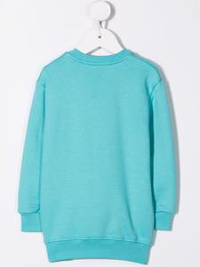 MSGM Kids Sweaterjurk met logoprint - Blauw