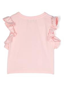 moschinokids Moschino Kids Top met teddybeerprint - Roze