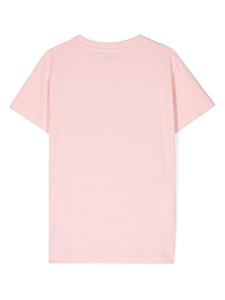 moschinokids Moschino Kids T-shirt met logoprint - Roze
