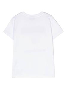 moschinokids Moschino Kids T-shirt met geborduurd logo - Wit
