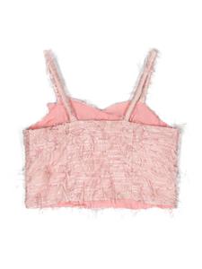 missblumarine Miss Blumarine Tanktop met logoplakkaat - Roze