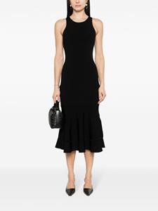 victoriabeckham Victoria Beckham Uitlopende midi jurk - Zwart