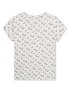 bosskidswear BOSS Kidswear T-shirt met monogramprint - Wit