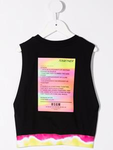 msgmkids MSGM Kids Tanktop met logoprint - Zwart