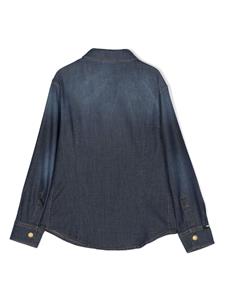 balmainkids Balmain Kids Chambray button-up blouse - Blauw
