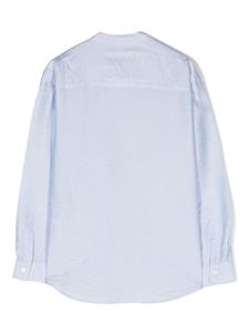 DONDUP KIDS Gestreept shirt met logoplakkaat - Blauw