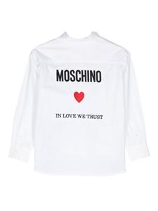 moschinokids Moschino Kids Katoenen shirt - Wit