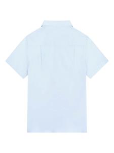 dolce&gabbanakids Dolce & Gabbana Kids Katoenen overhemd met logopatch - Grijs