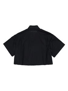 mm6maisonmargielakids MM6 Maison Margiela Kids Shirt met geborduurd logo - Zwart
