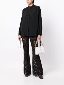 ermannoscervino Ermanno Scervino Blouse met kanten vlak - Zwart