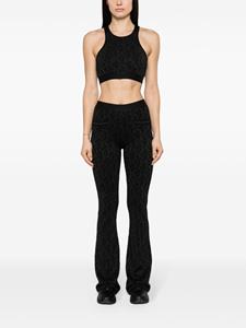 palmangels Palm Angels Broek met monogram-jacquard - Zwart