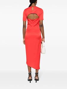 moschinojeans MOSCHINO JEANS Jurk met ruche afwerking - Rood