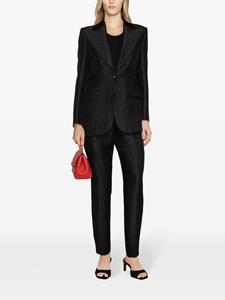 dolce&gabbana Dolce & Gabbana Pantalon met bloemjacquard - Zwart