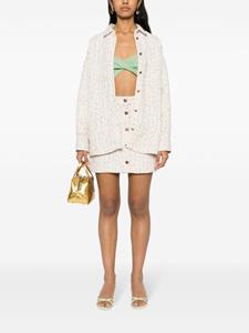 MSGM bouclé mini skirt - Wit