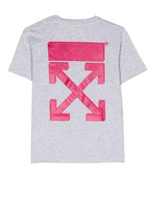 Off-White Kids T-shirt met pijlprint - Grijs