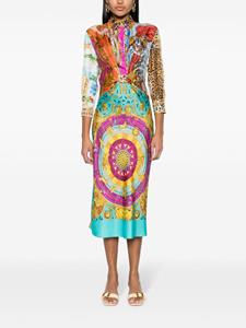 Moschino Zijden midi-jurk - Blauw