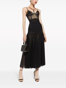 dolce&gabbana Dolce & Gabbana Midi-jurk met plakkaat - Zwart