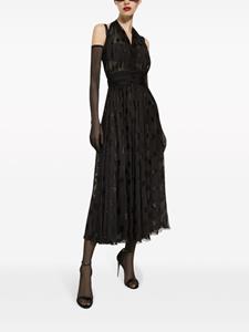 dolce&gabbana Dolce & Gabbana Midi-jurk met print - Zwart