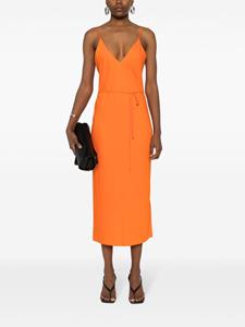 Calvin Klein crepe de chine midi dress - Oranje