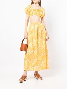 faithfullthebrand Faithfull the Brand Maxi-rok met bloemenprint - Oranje