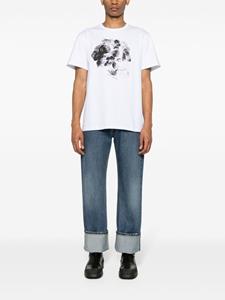 alexandermcqueen Alexander McQueen Straight jeans met omslag - Blauw