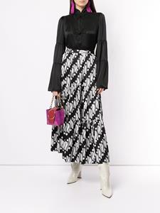 andrewgn Andrew Gn Geometrische maxi-rok - Zwart